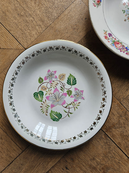 Assiettes creuses vintage 100% dépareillées