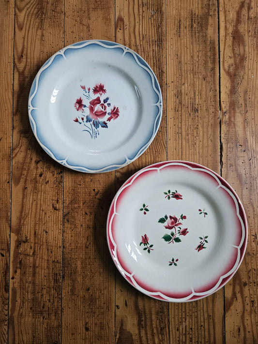 Assiettes plates rétro Digoin