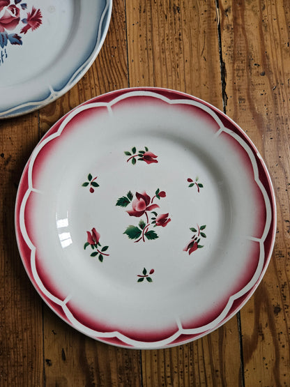 Assiettes plates rétro Digoin