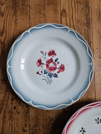 Assiettes plates rétro Digoin