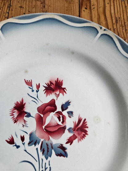 Assiettes plates rétro Digoin
