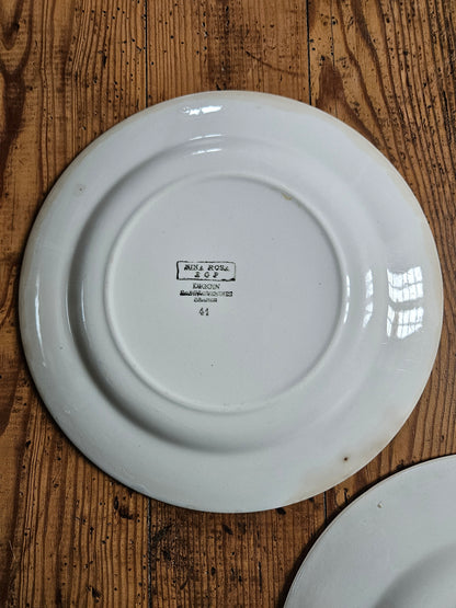 Assiettes plates rétro Digoin