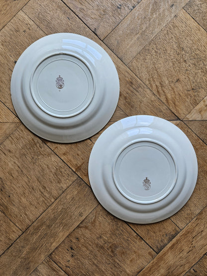 Assiettes plates dépareillées "Perigord"