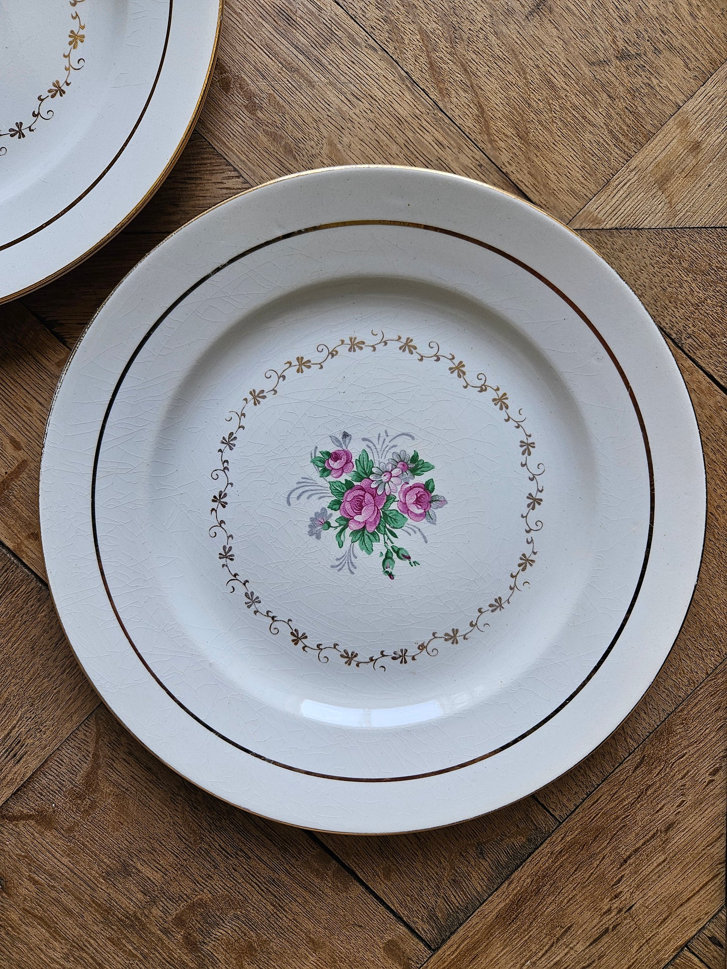 Assiettes plates dépareillées "Perigord"
