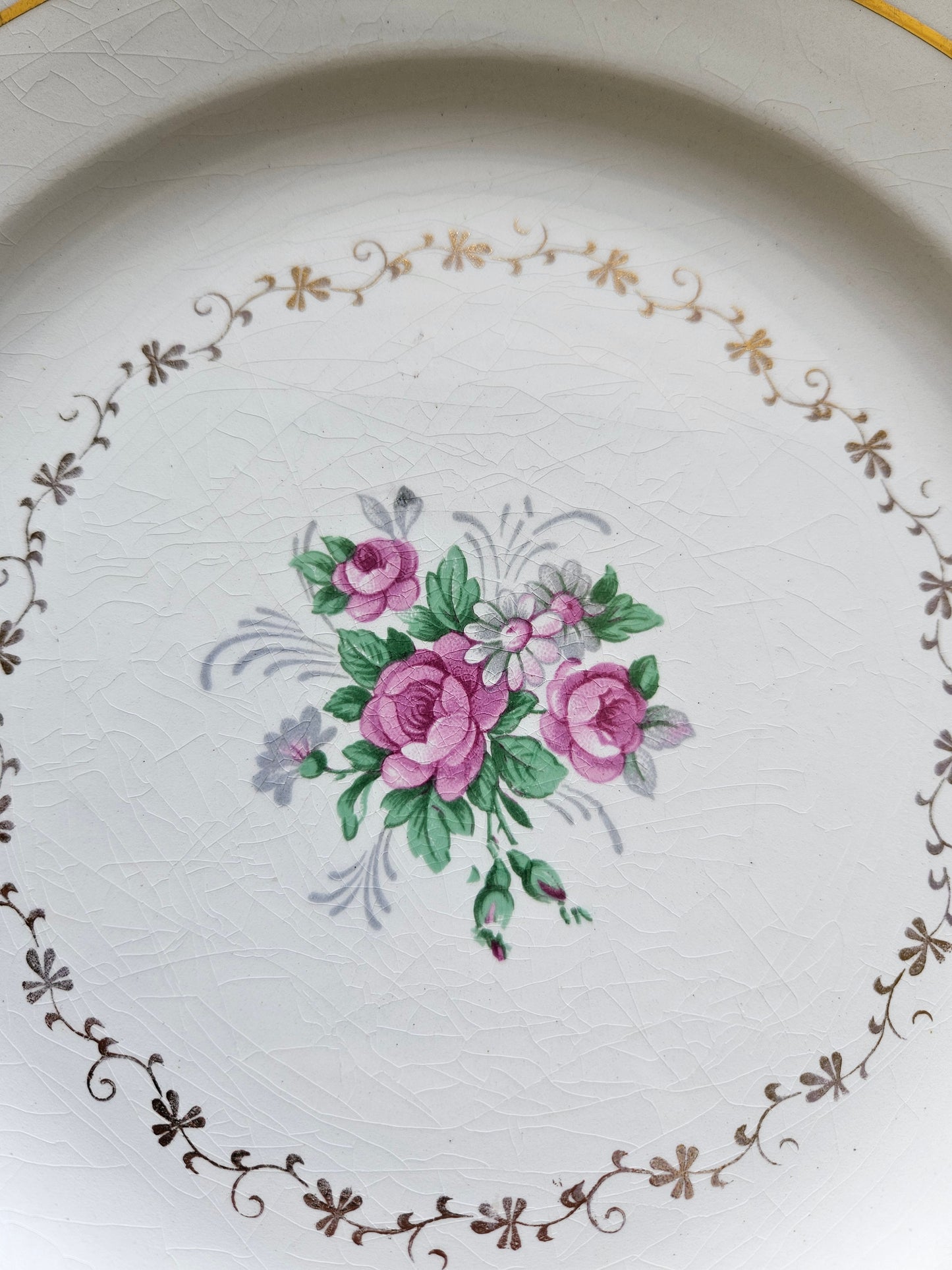 Assiettes plates dépareillées "Perigord"