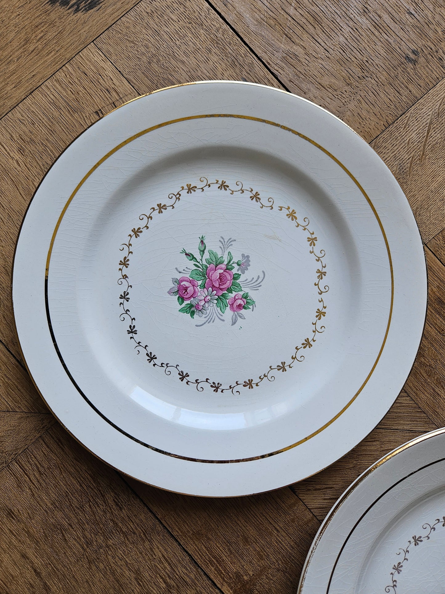 Assiettes plates dépareillées "Perigord"