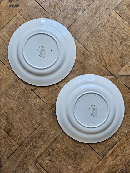 Assiettes plates dépareillées "Perigord"