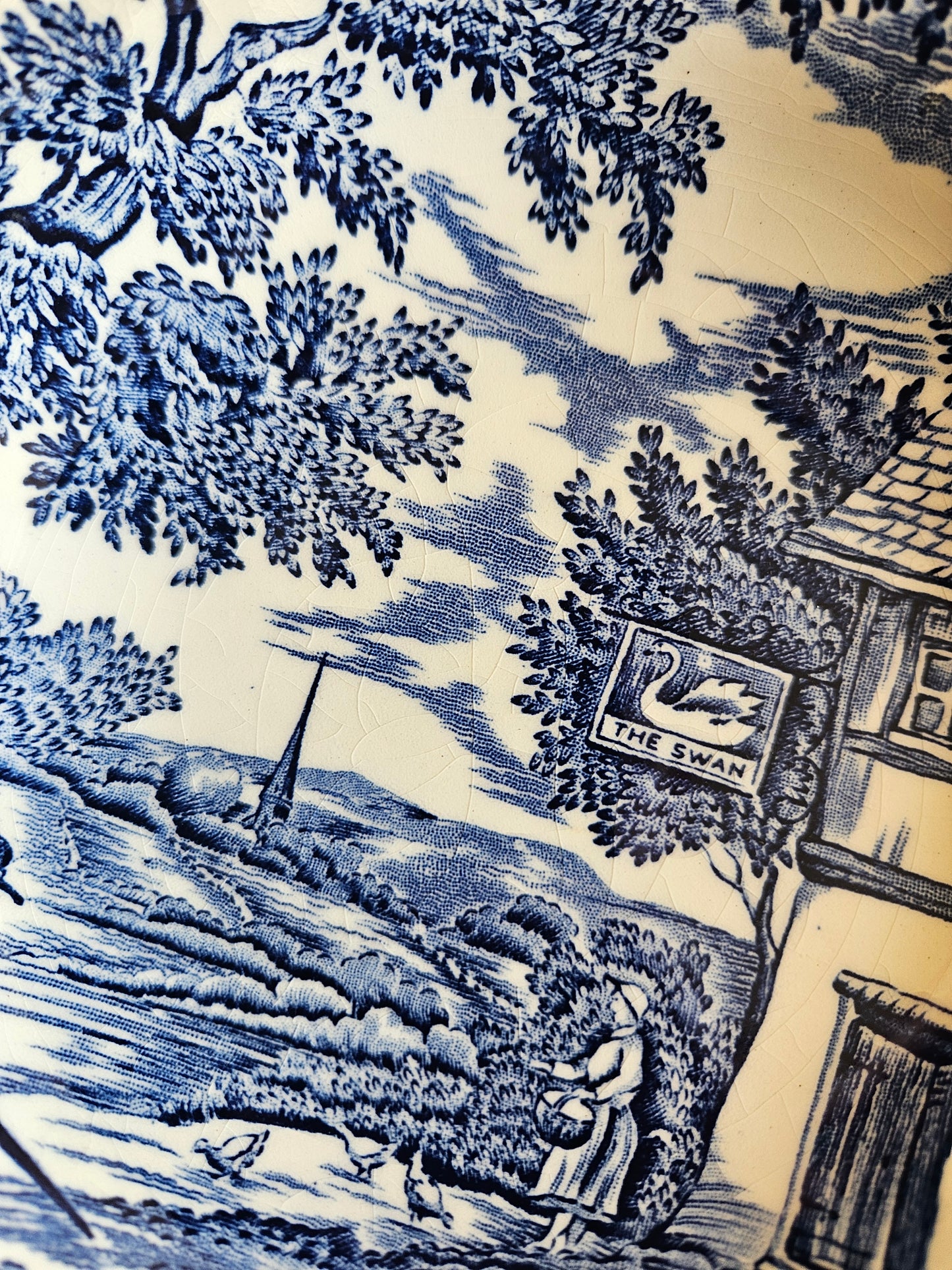 Assiettes creuses Myott, bleues