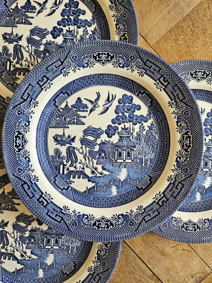 Assiettes plates Churchill, décor japonisant