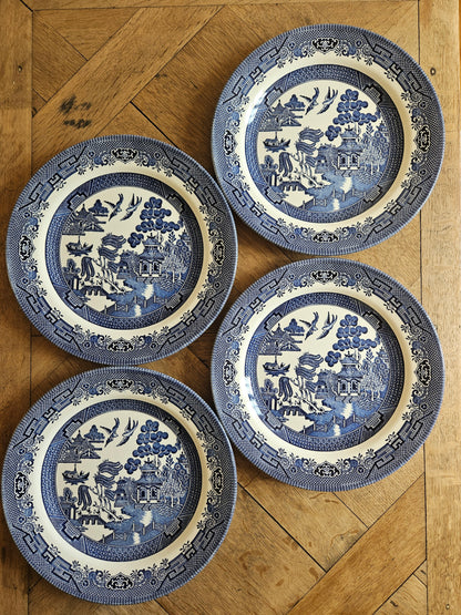 Assiettes plates Churchill, décor japonisant