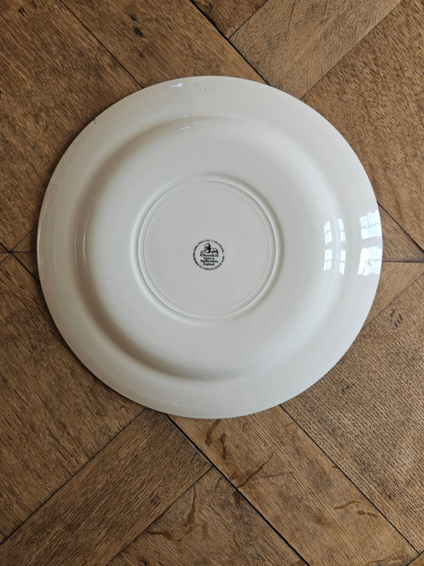 Assiettes plates Churchill, décor japonisant
