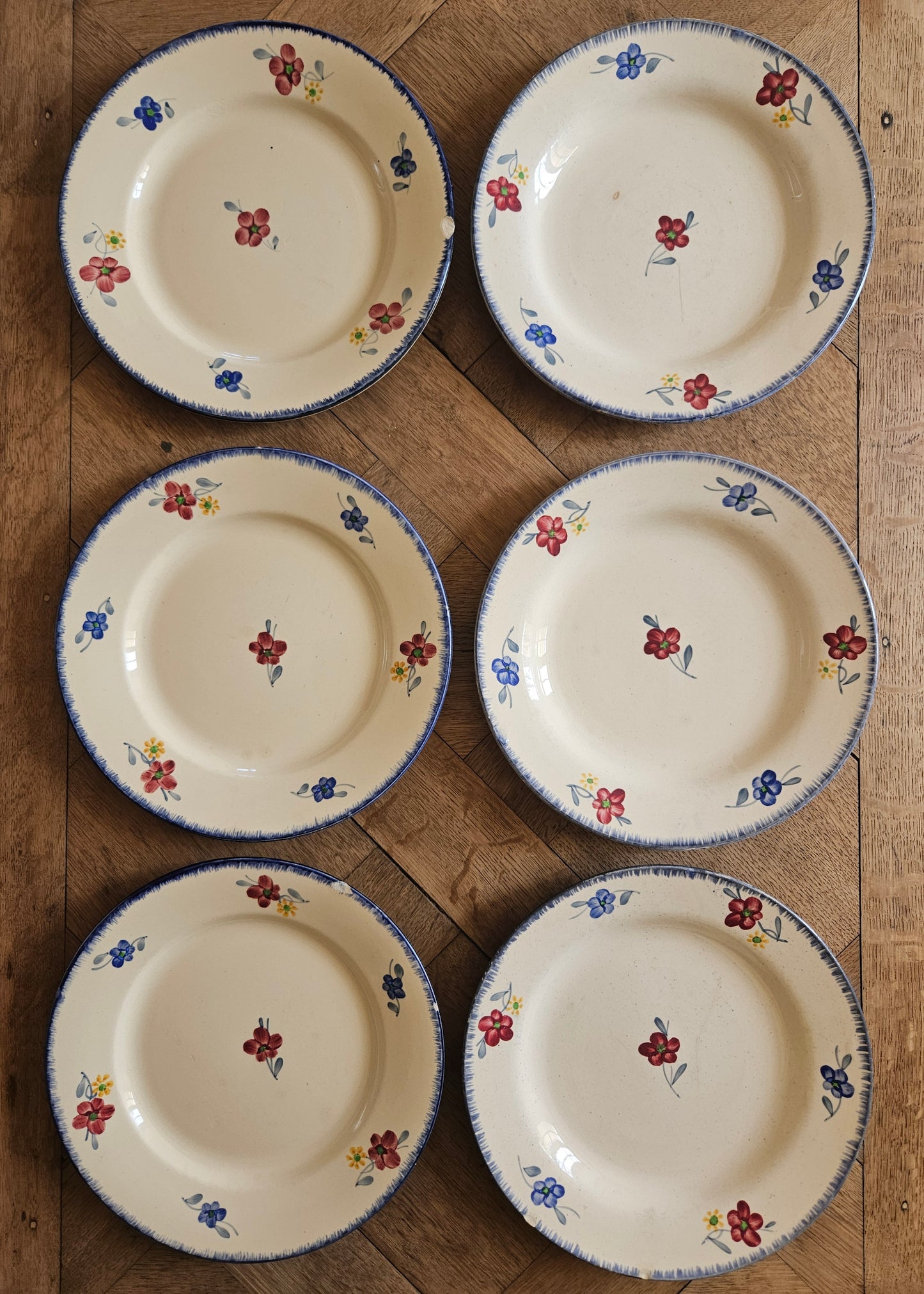 Assiettes plates Digoin, Mary-Lou