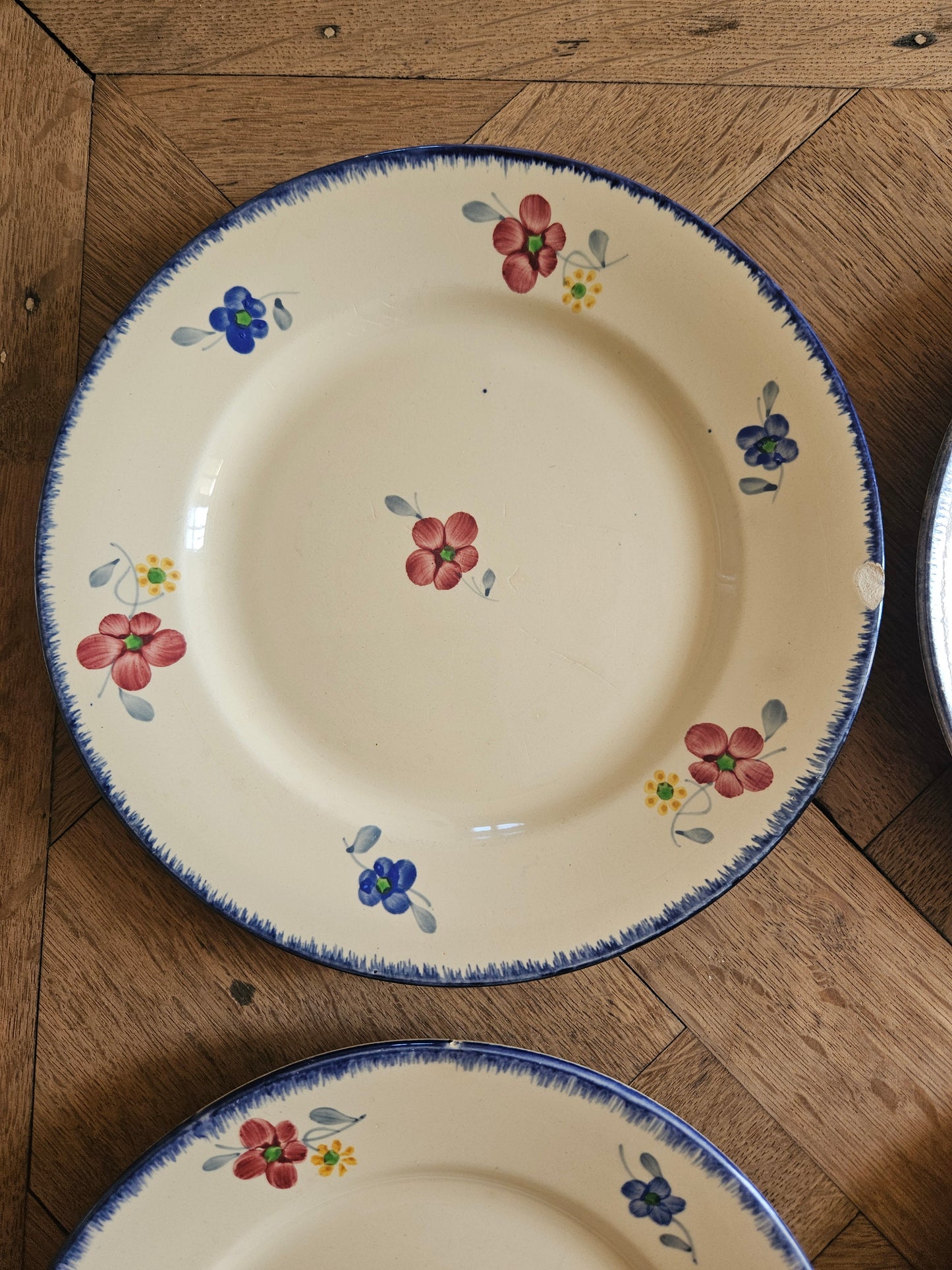 Assiettes plates Digoin, Mary-Lou