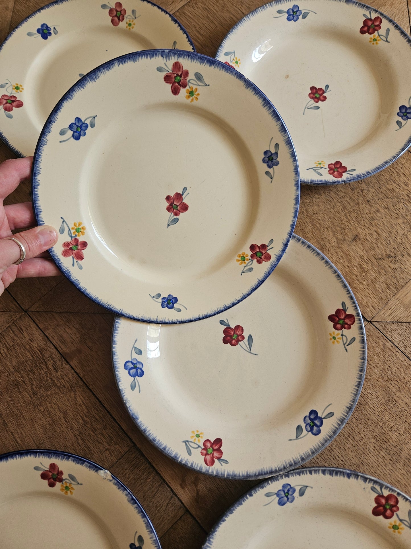 Assiettes plates Digoin, Mary-Lou
