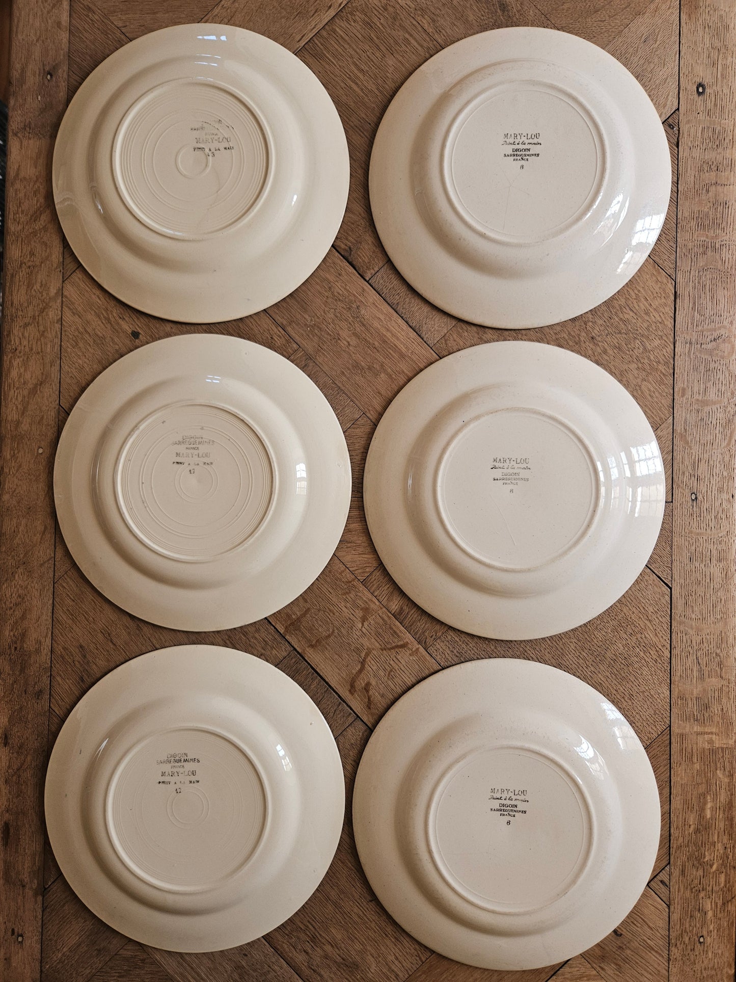 Assiettes plates Digoin, Mary-Lou