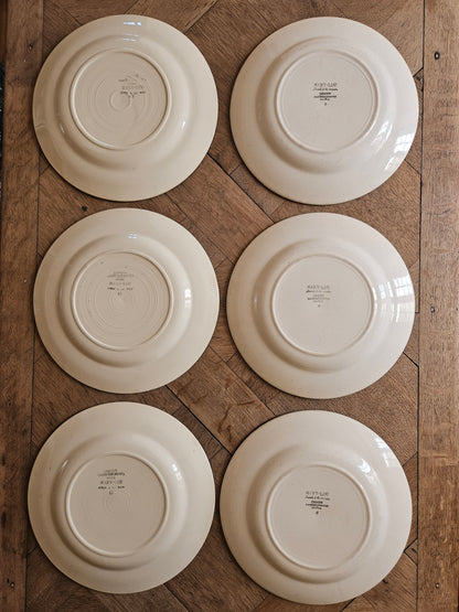 Assiettes plates Digoin, Mary-Lou