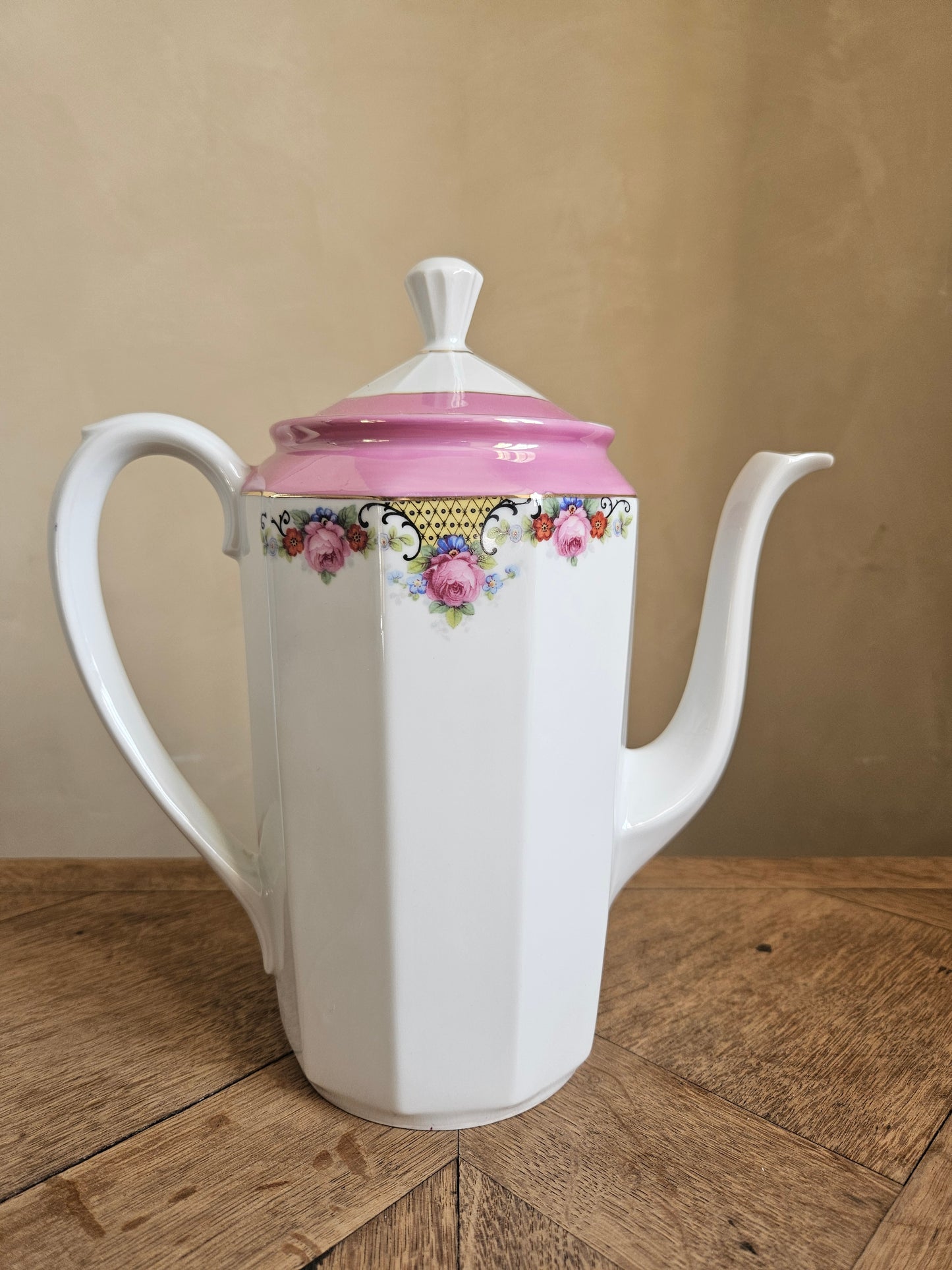 Théière, sucrier et pot à lait shabby chic