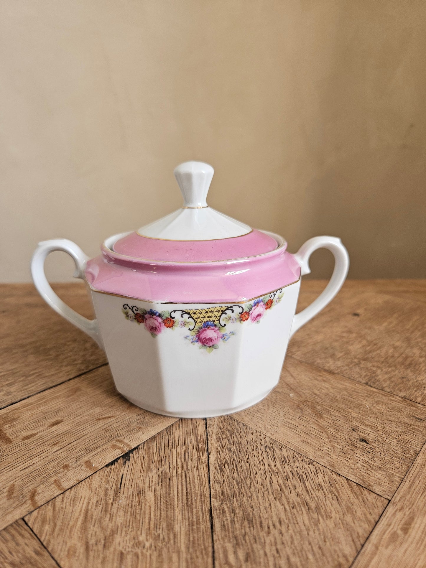 Théière, sucrier et pot à lait shabby chic