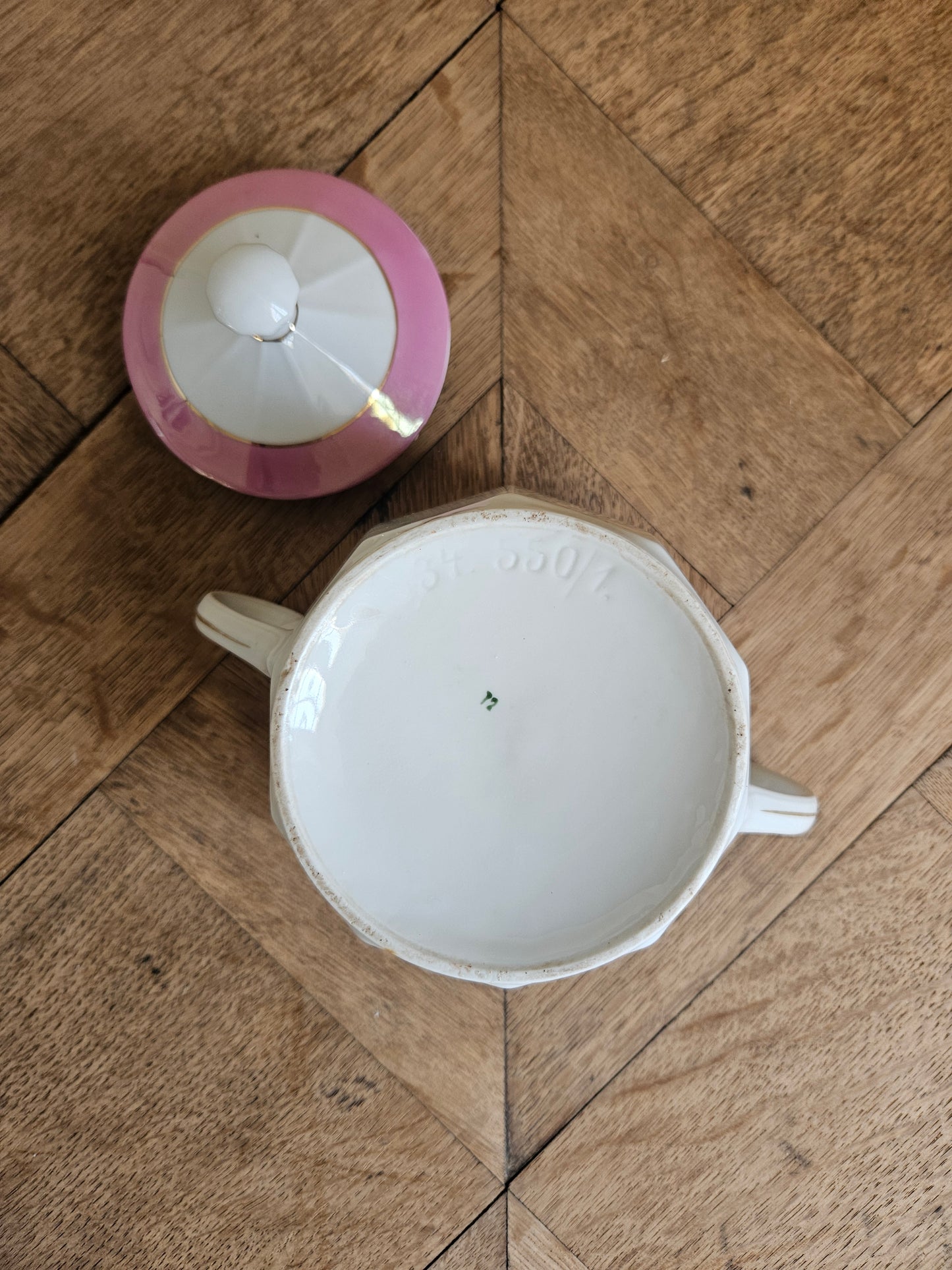 Théière, sucrier et pot à lait shabby chic