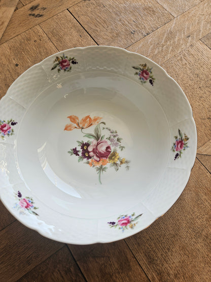 Saladier porcelaine de Bohême