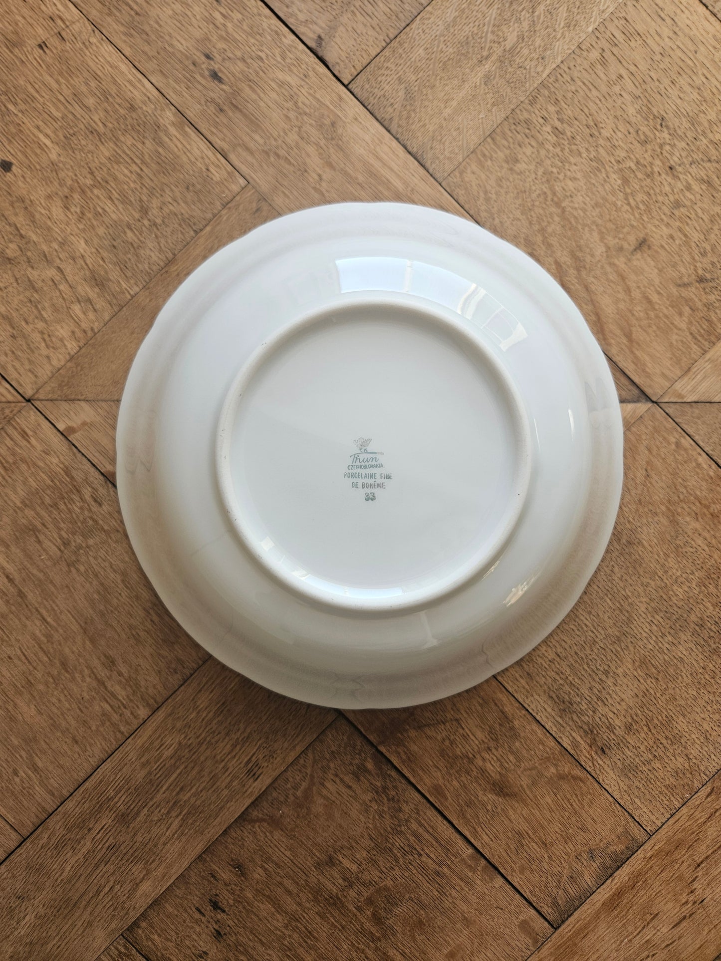 Saladier porcelaine de Bohême