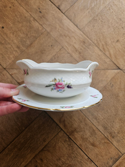 Saucière porcelaine de Bohême