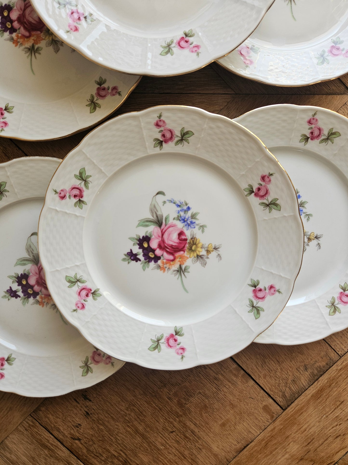 Assiettes à dessert porcelaine de Bohême