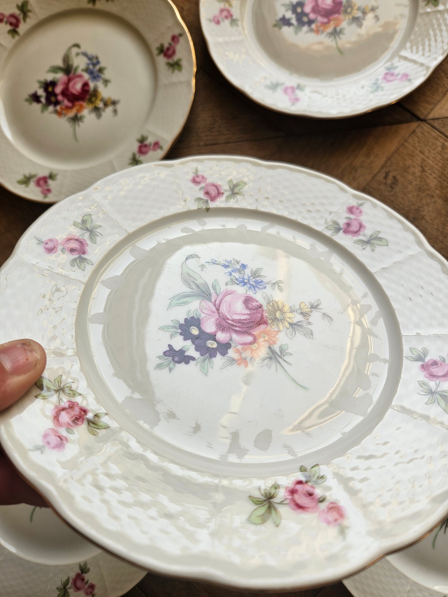 Assiettes à dessert porcelaine de Bohême