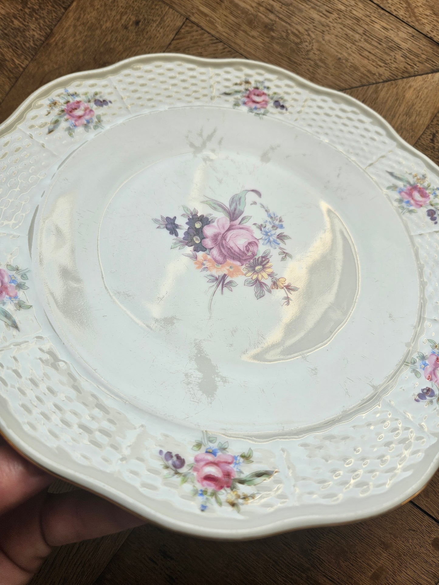 Plat à dessert porcelaine de Bohême
