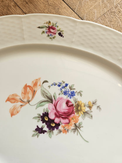 Plat ovale porcelaine de Bohême