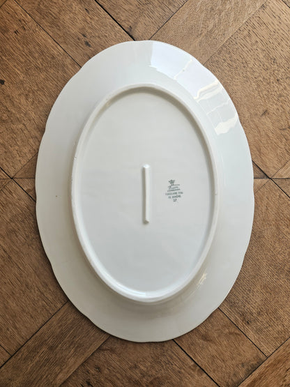 Plat ovale porcelaine de Bohême
