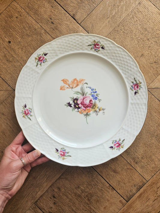 Plat rond porcelaine de Bohême