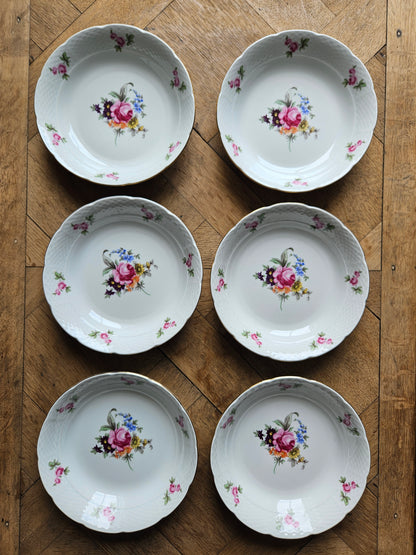 Assiettes creuses porcelaine de Bohême