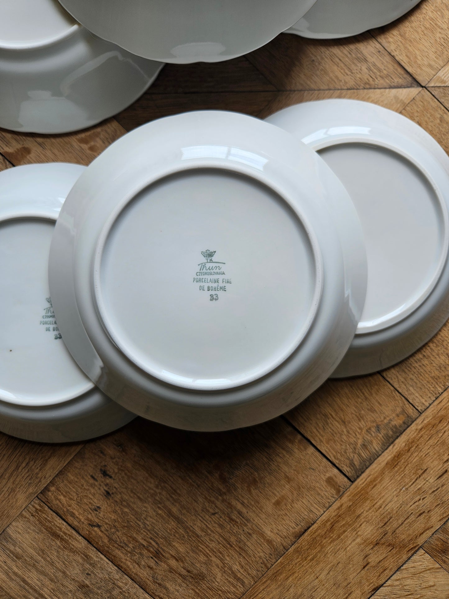Assiettes creuses porcelaine de Bohême
