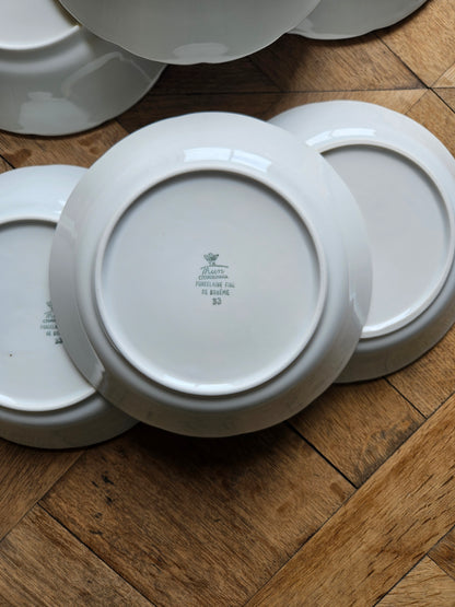 Assiettes creuses porcelaine de Bohême