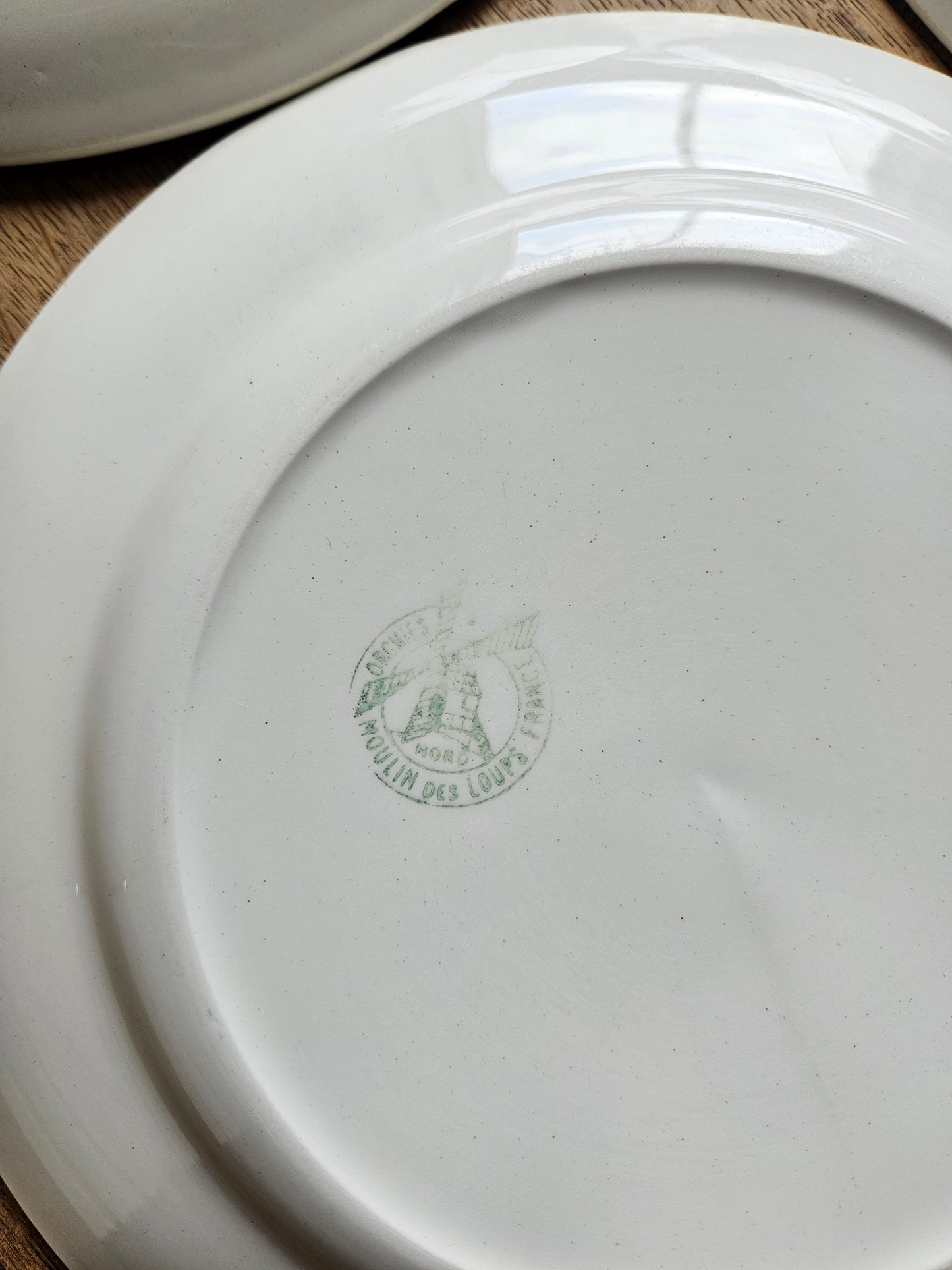 Assiettes plates Moulin des Loups, fleurs bleues