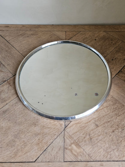 Plateau miroir argenté
