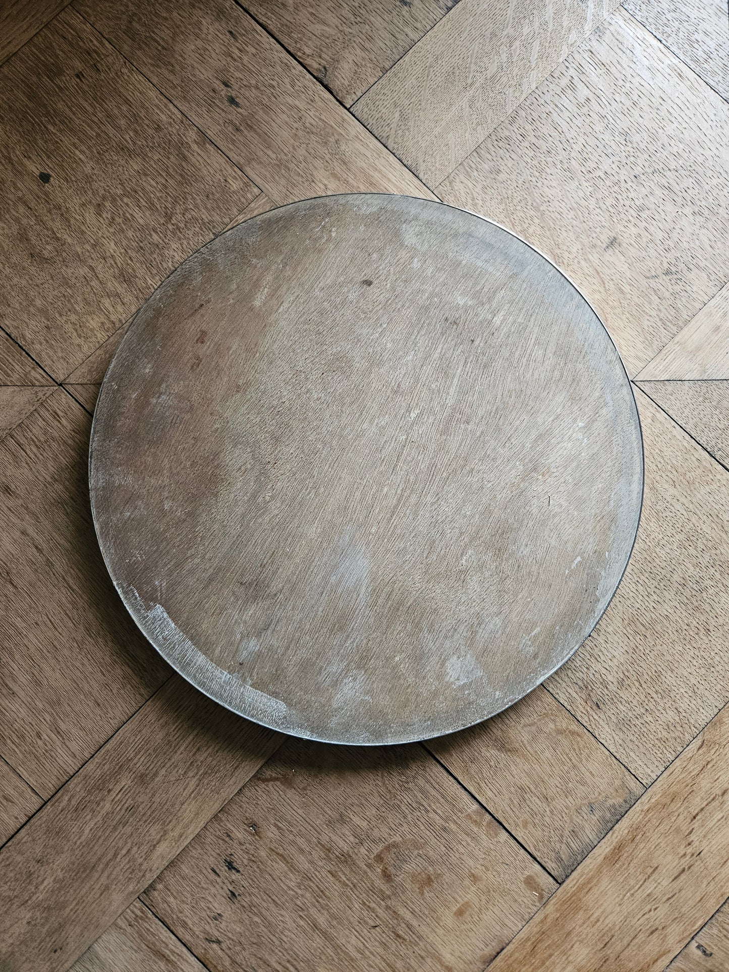 Plateau miroir argenté