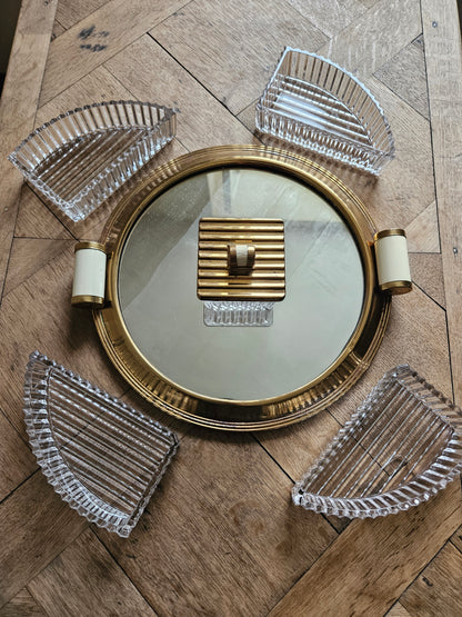 Plateau miroir apéritif Art Déco