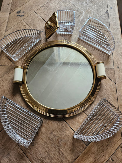 Plateau miroir apéritif Art Déco