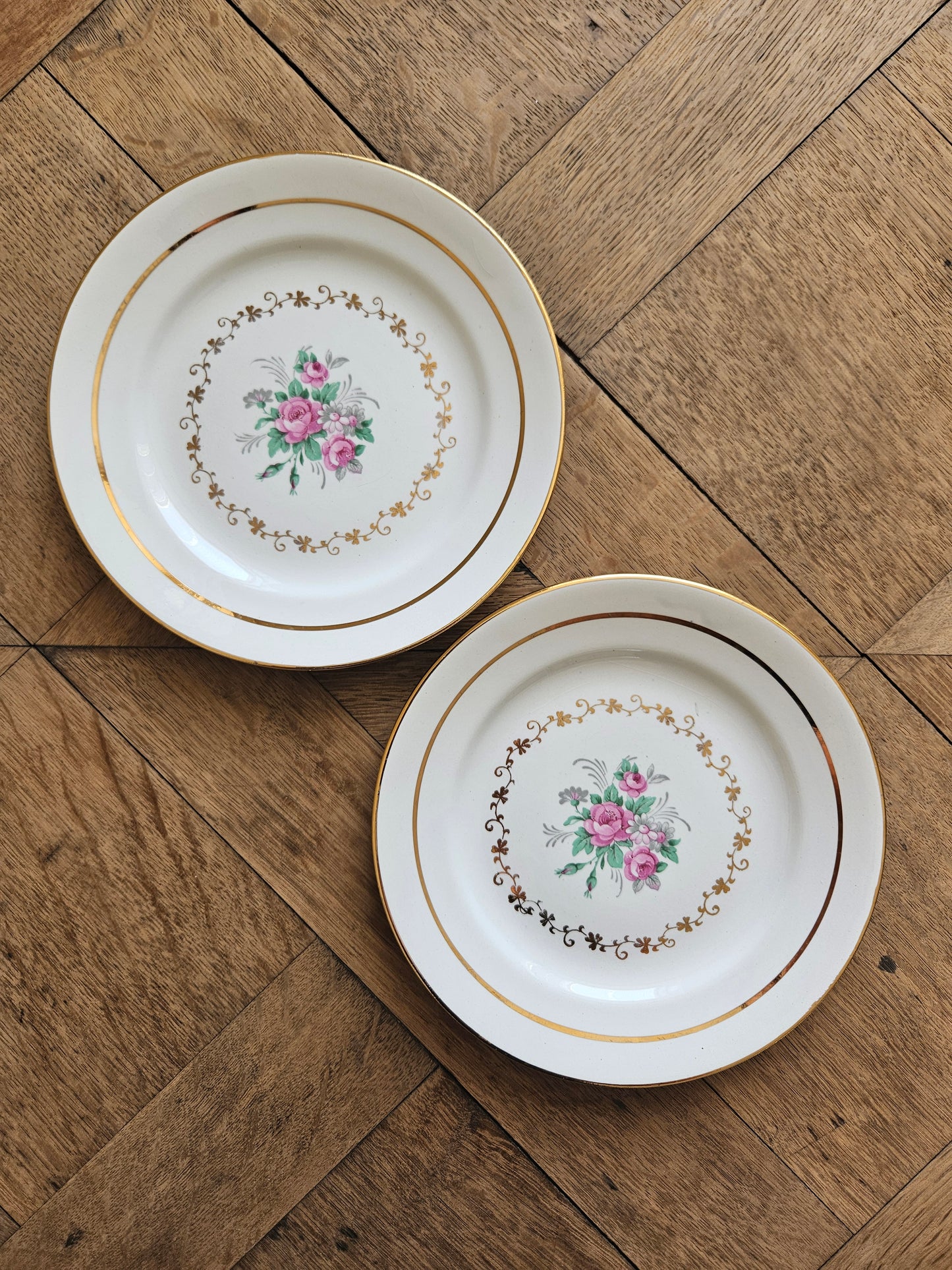 Assiettes à dessert dépareillées "Ispahan"