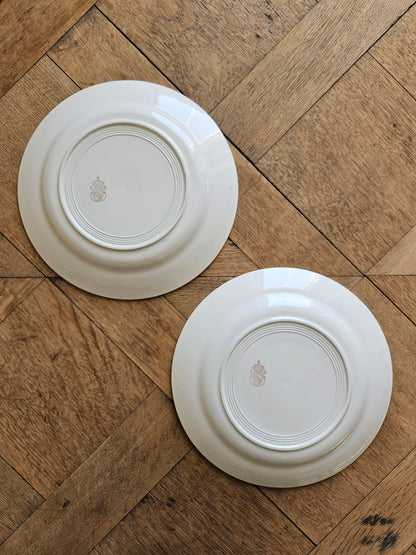 Assiettes plates dépareillées "Margaret"