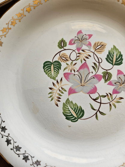 Assiettes plates dépareillées "Margaret"