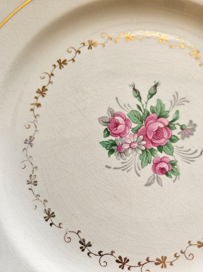 Assiettes plates dépareillées "Margaret"
