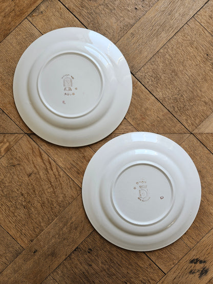 Assiettes plates dépareillées "Margaret"