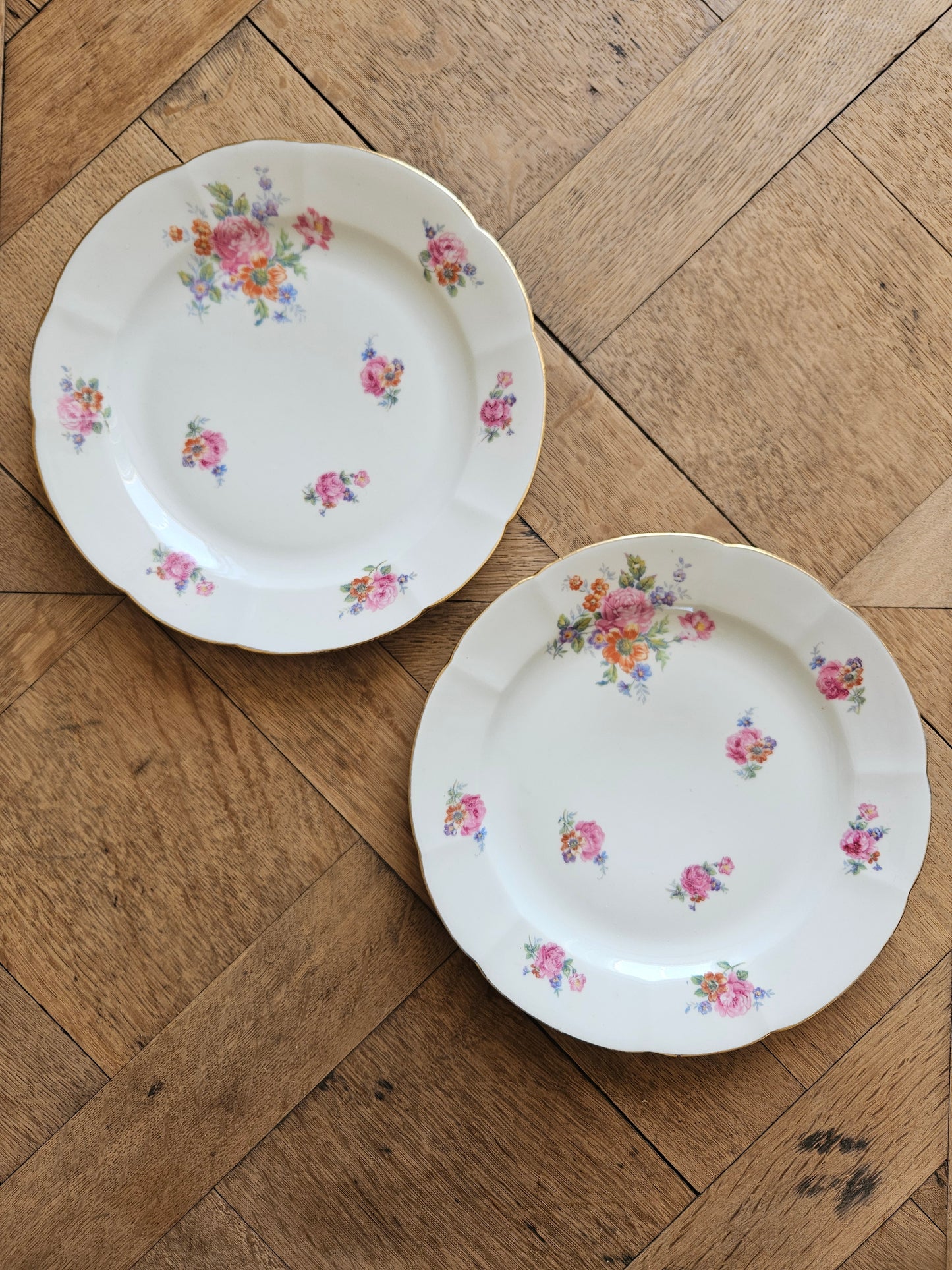 Assiettes plates dépareillées "Périgord"