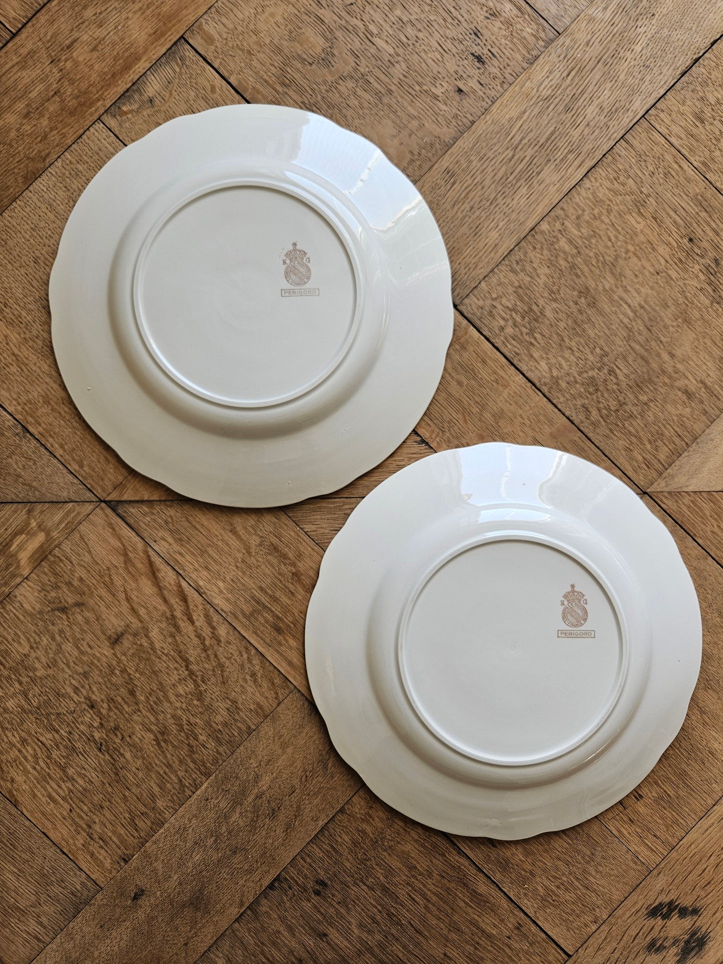 Assiettes plates dépareillées "Périgord"