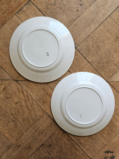 Assiettes plates dépareillées "Périgord"