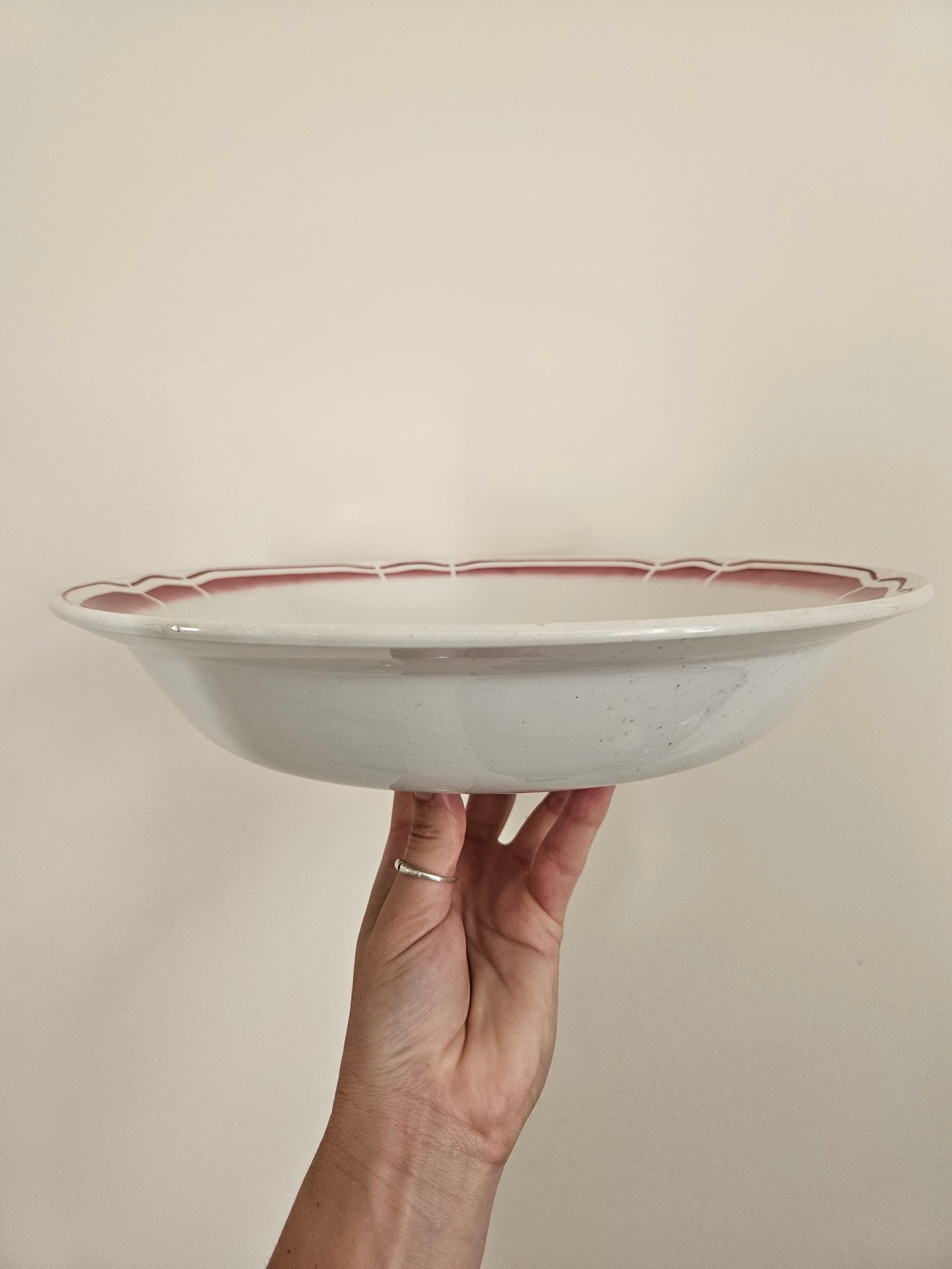 Plat creux Badonviller, rouge