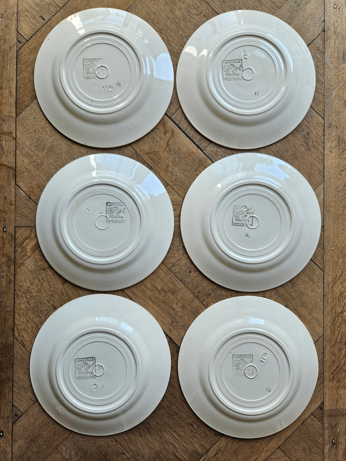 6 assiettes à dessert Lunéville, Herblay